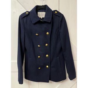 Rachel Roy wool blend peacoat M